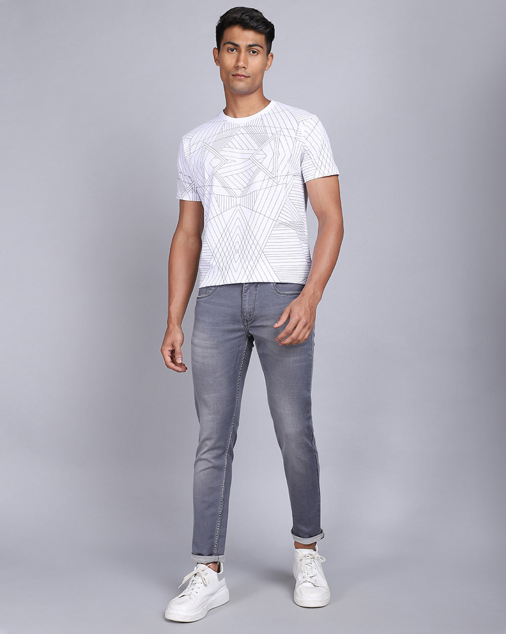 Slim Fit Jeans-Grey