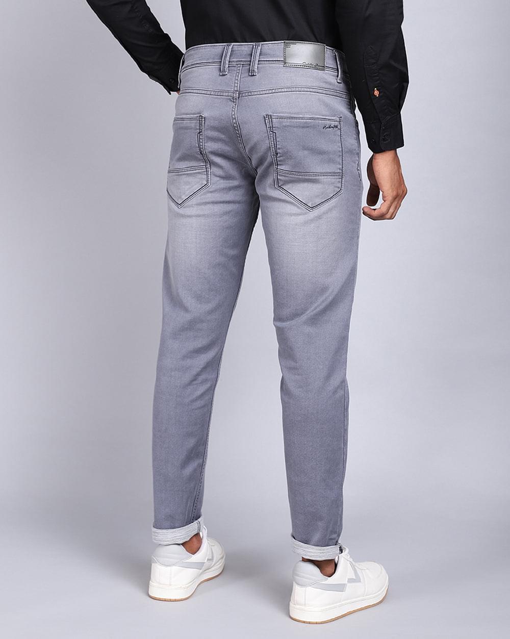 Ankle Fit Jeans-Mid Grey