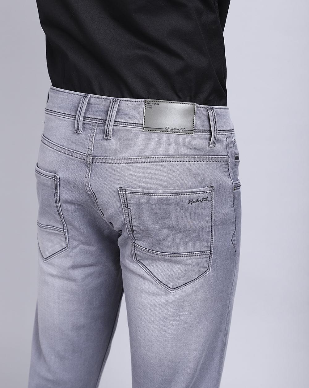 Ankle Fit Jeans-Mid Grey