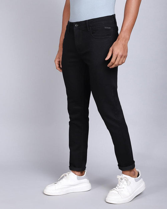 Ankle Fit Jeans-Black