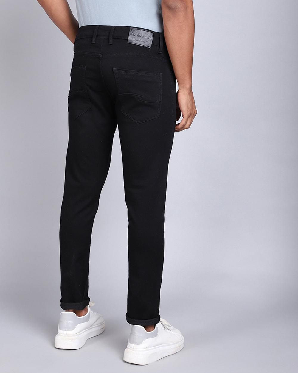 Ankle Fit Jeans-Black