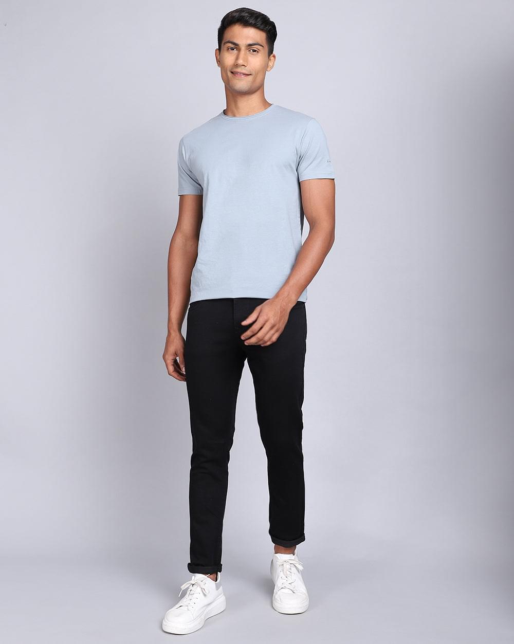 Ankle Fit Jeans-Black