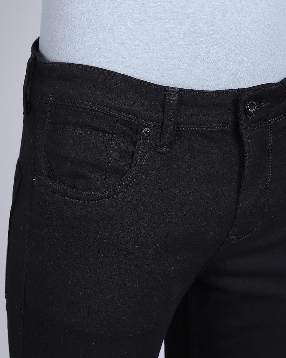 Ankle Fit Jeans-Black