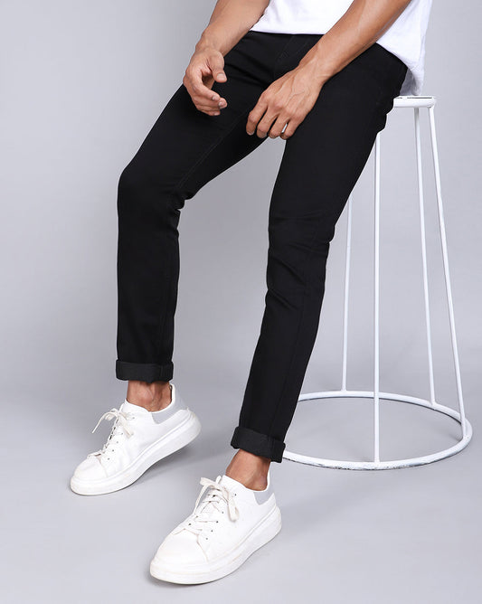 Slim Fit Jeans-Basic Black