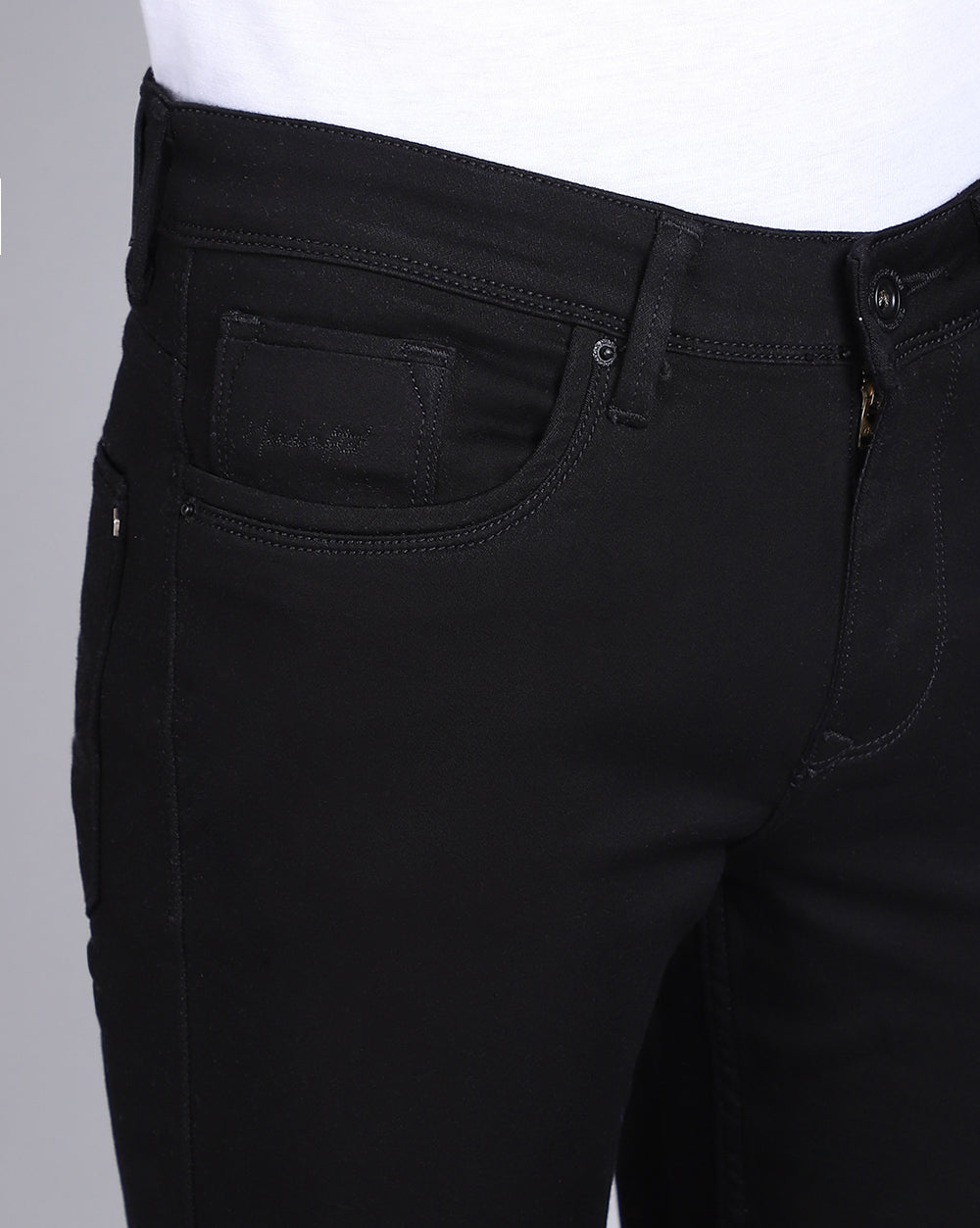 Slim Fit Jeans-Basic Black