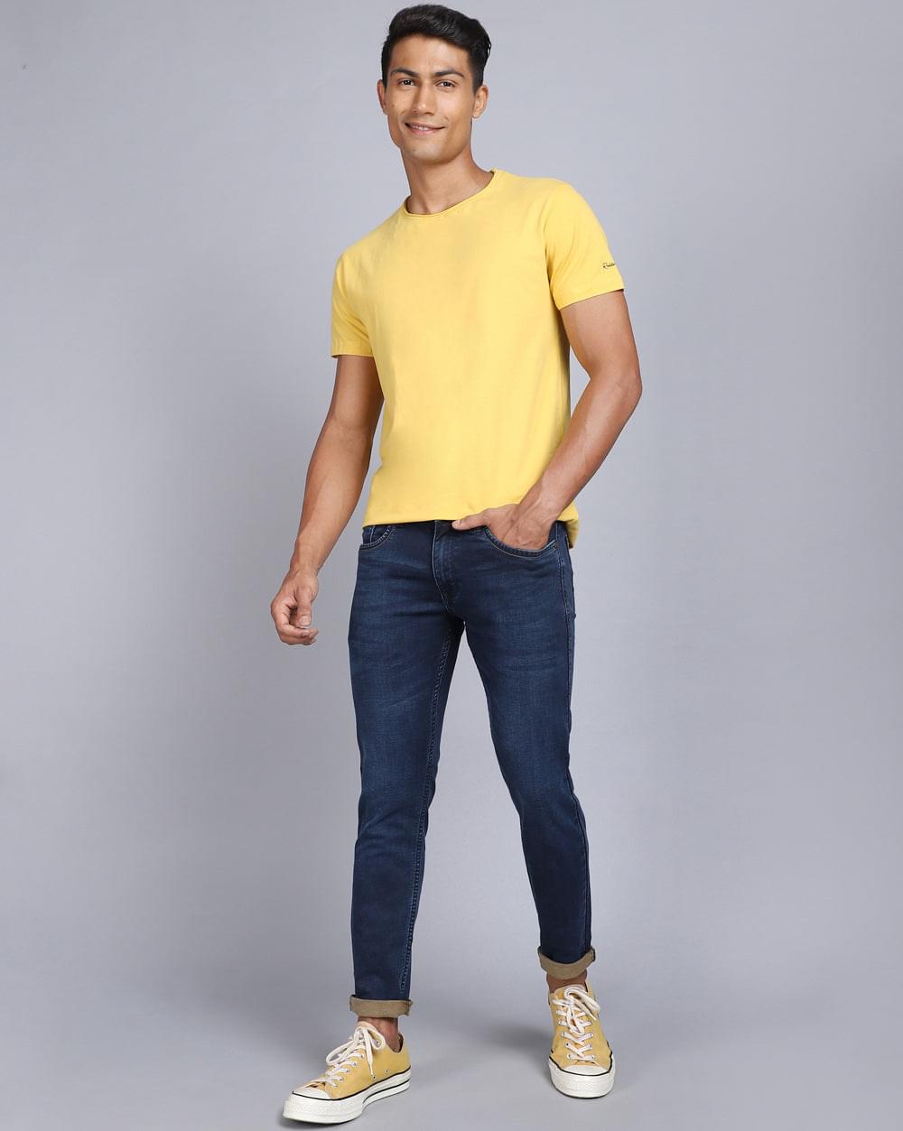 Ankle Fit Jeans-Basic Dark Blue