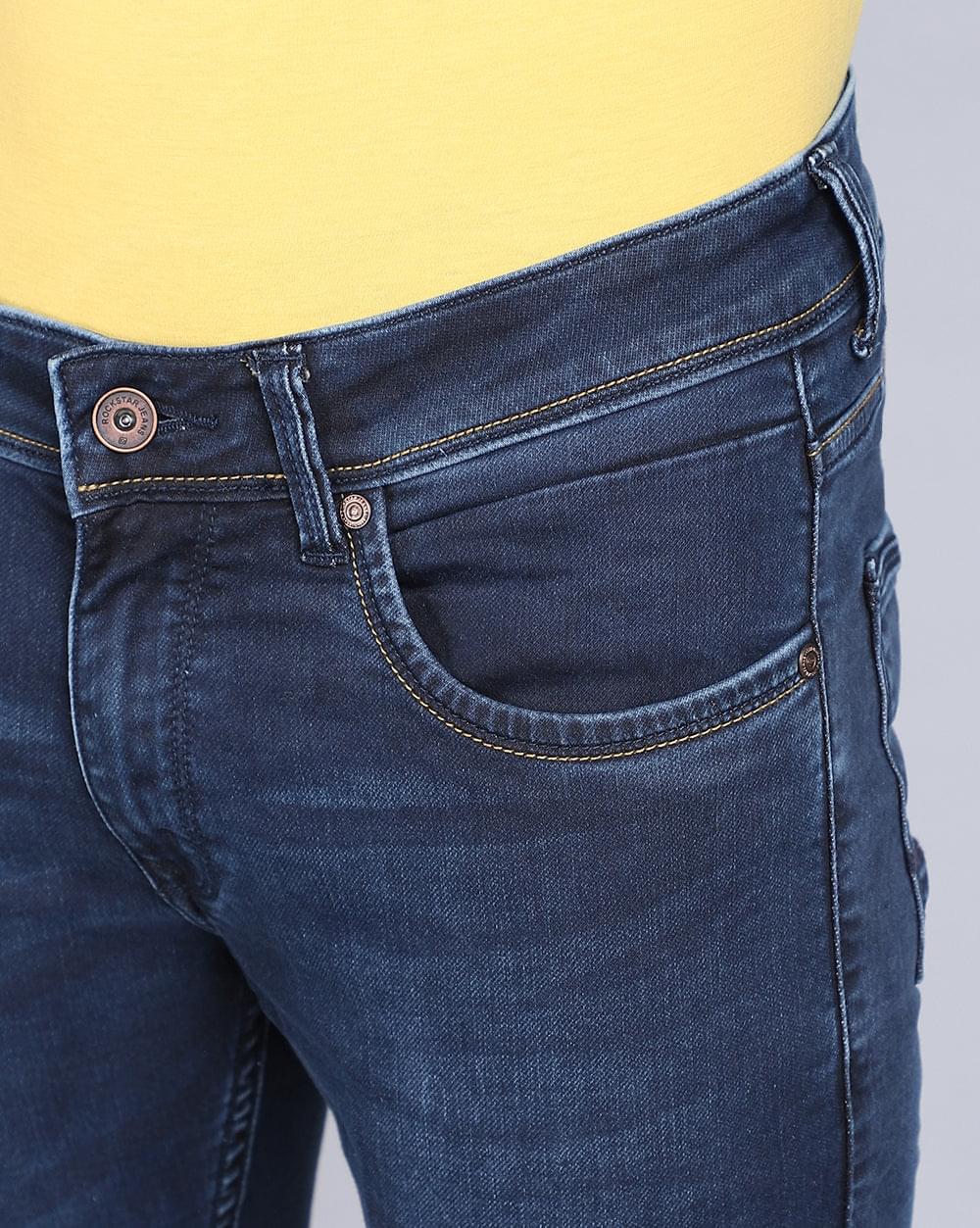 Ankle Fit Jeans-Basic Dark Blue