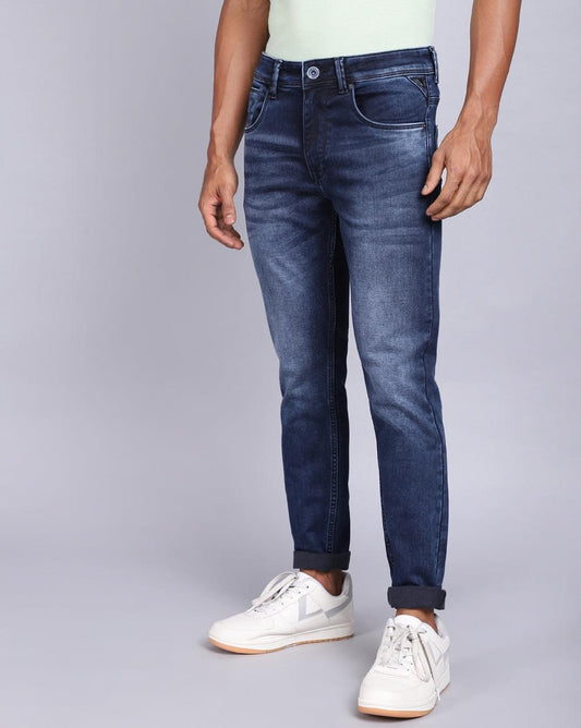 Ankle Fit Jeans- Indigo Dark Blue