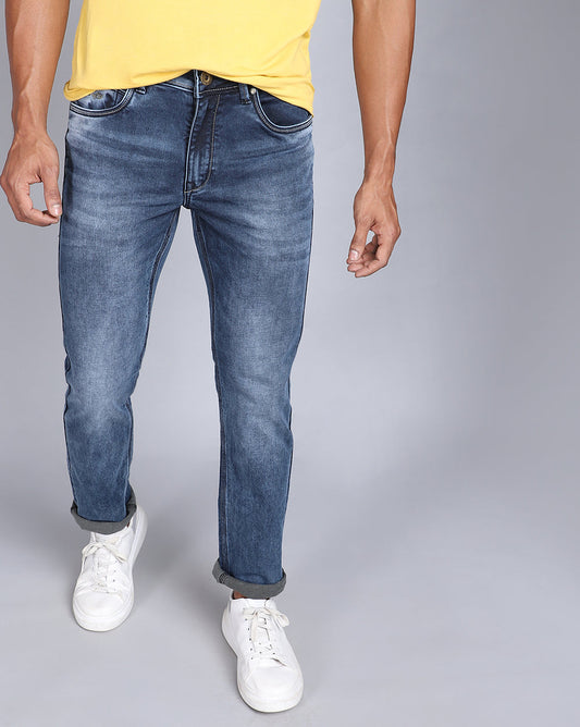 Tailored Fit Jeans-Mid Blue