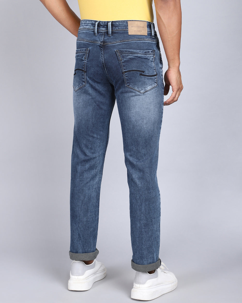 Tailored Fit Jeans-Mid Blue