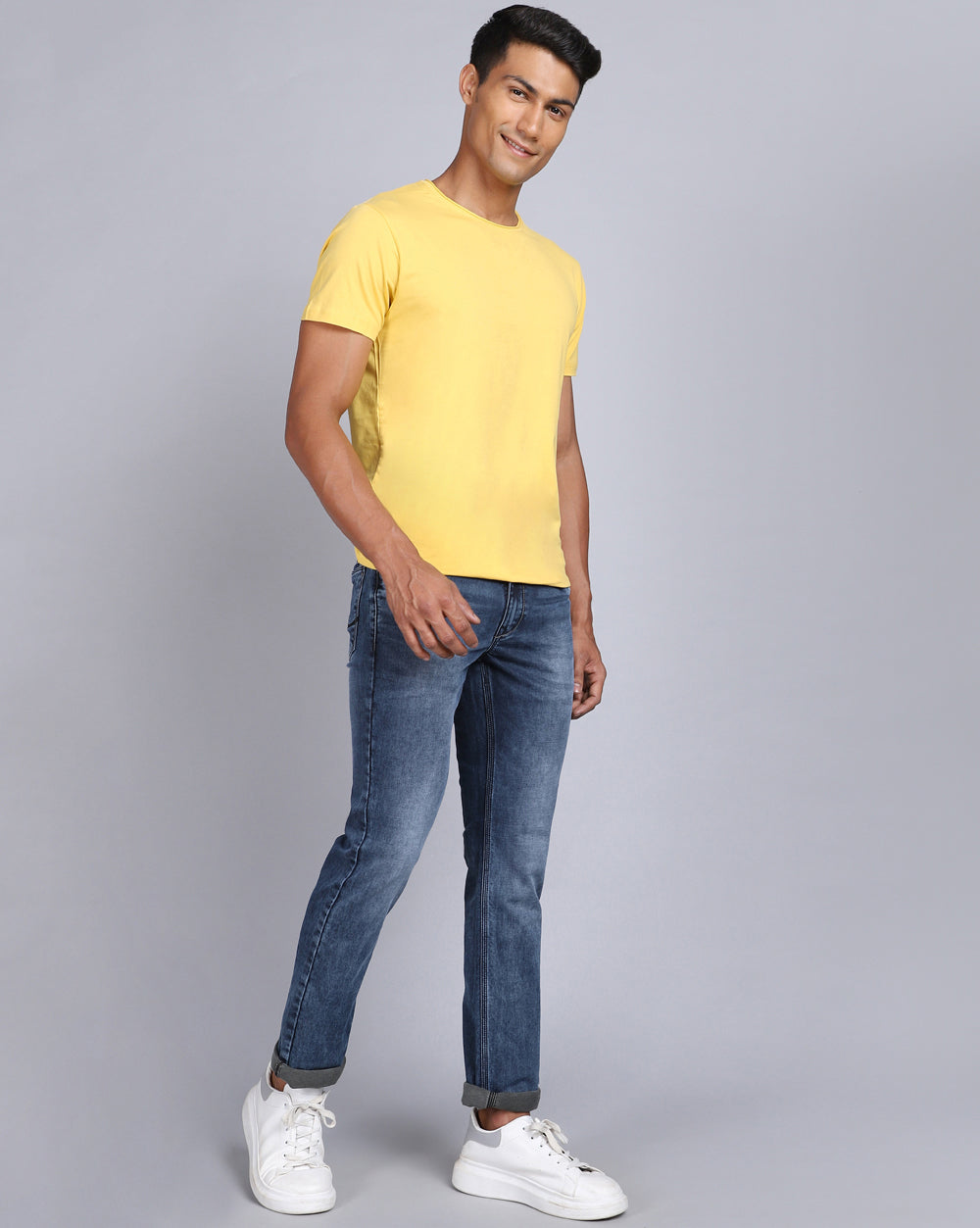 Tailored Fit Jeans-Mid Blue