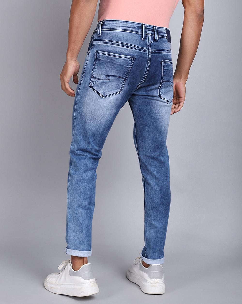 Ankle Fit Jeans-Light Wash Blue