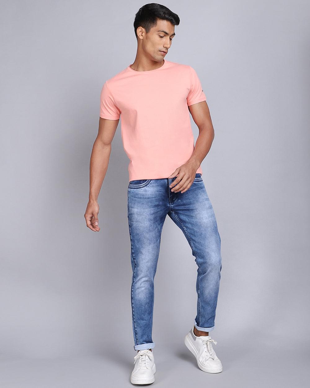 Ankle Fit Jeans-Light Wash Blue