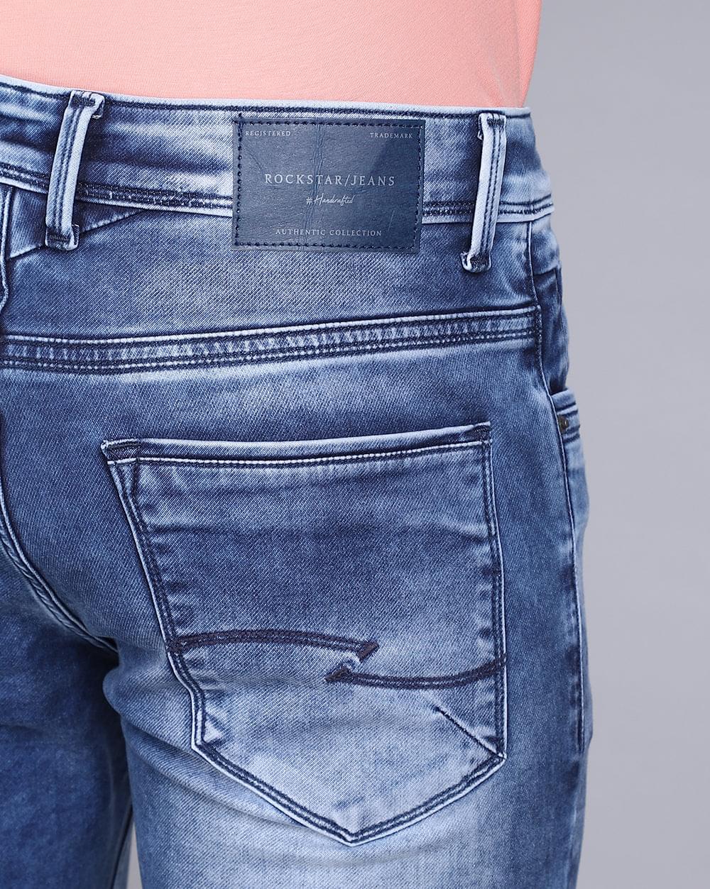 Ankle Fit Jeans-Light Wash Blue