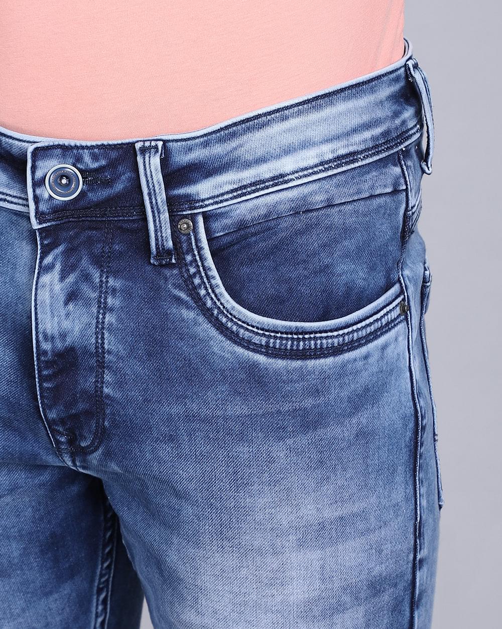 Ankle Fit Jeans-Light Wash Blue