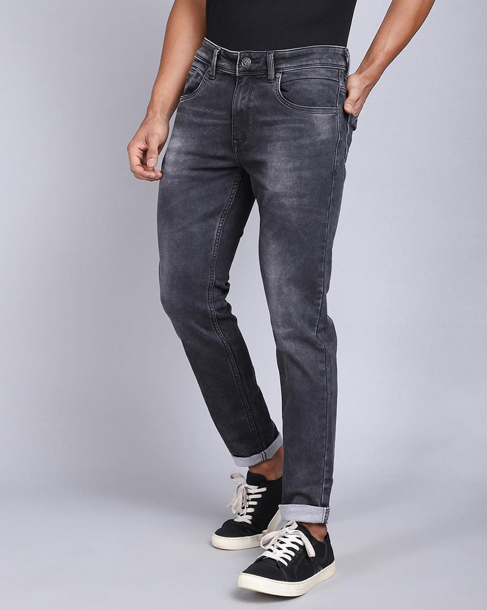 Ankle Fit Jeans-Carbon Black