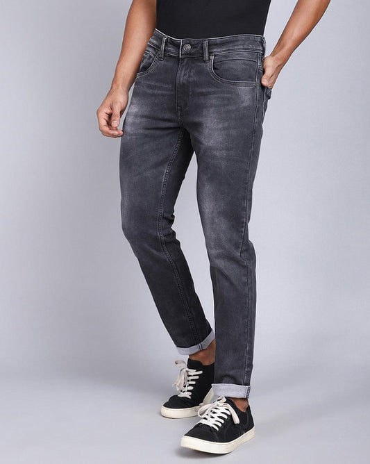 Ankle Fit Jeans-Carbon Black