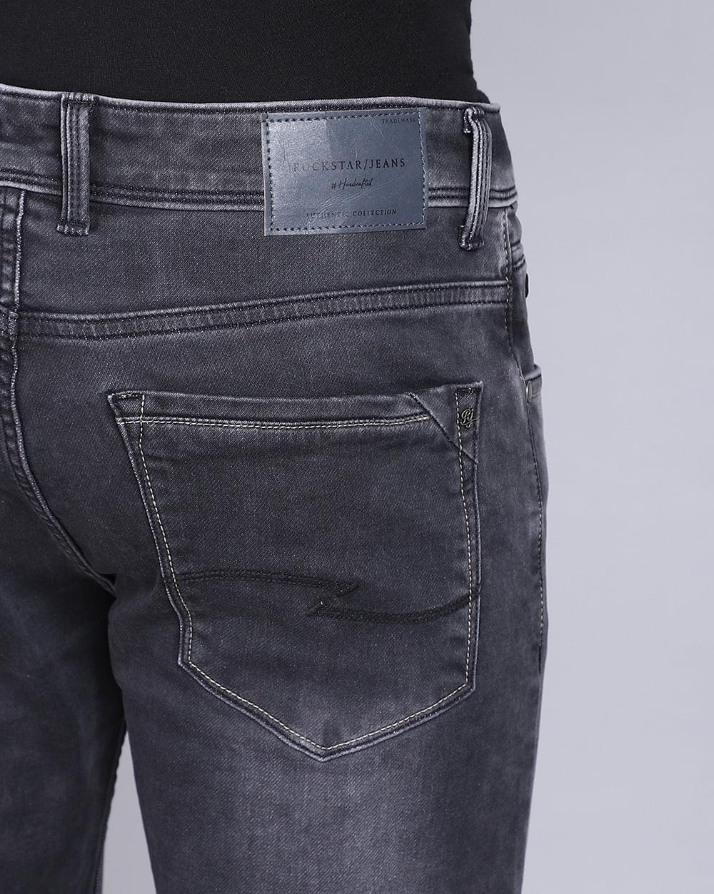 Ankle Fit Jeans-Carbon Black