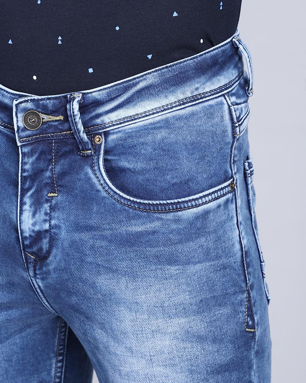 Ankle Fit Jeans-Faded Mid Blue