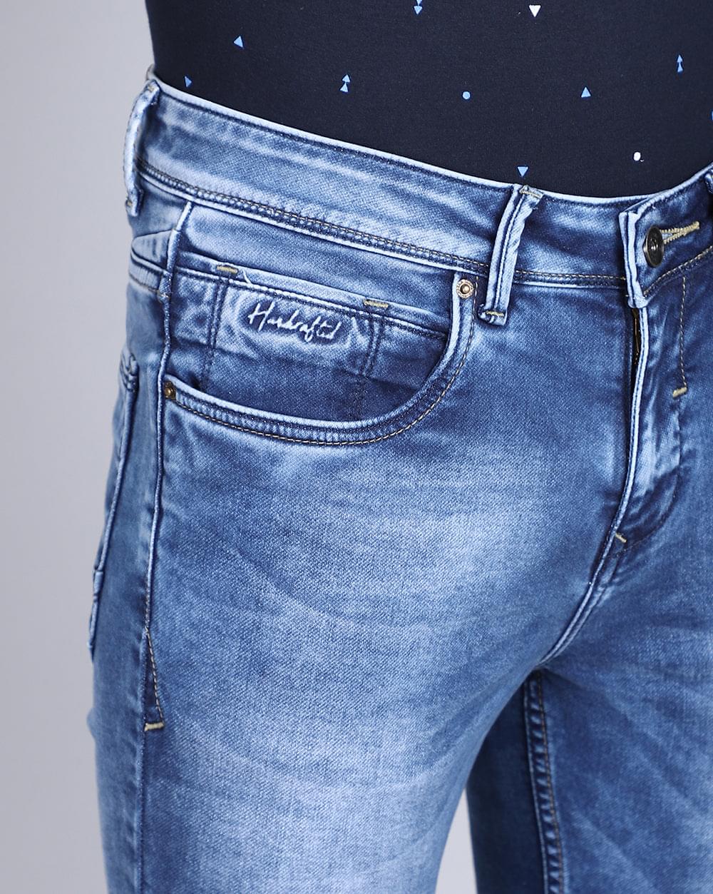 Ankle Fit Jeans-Faded Mid Blue