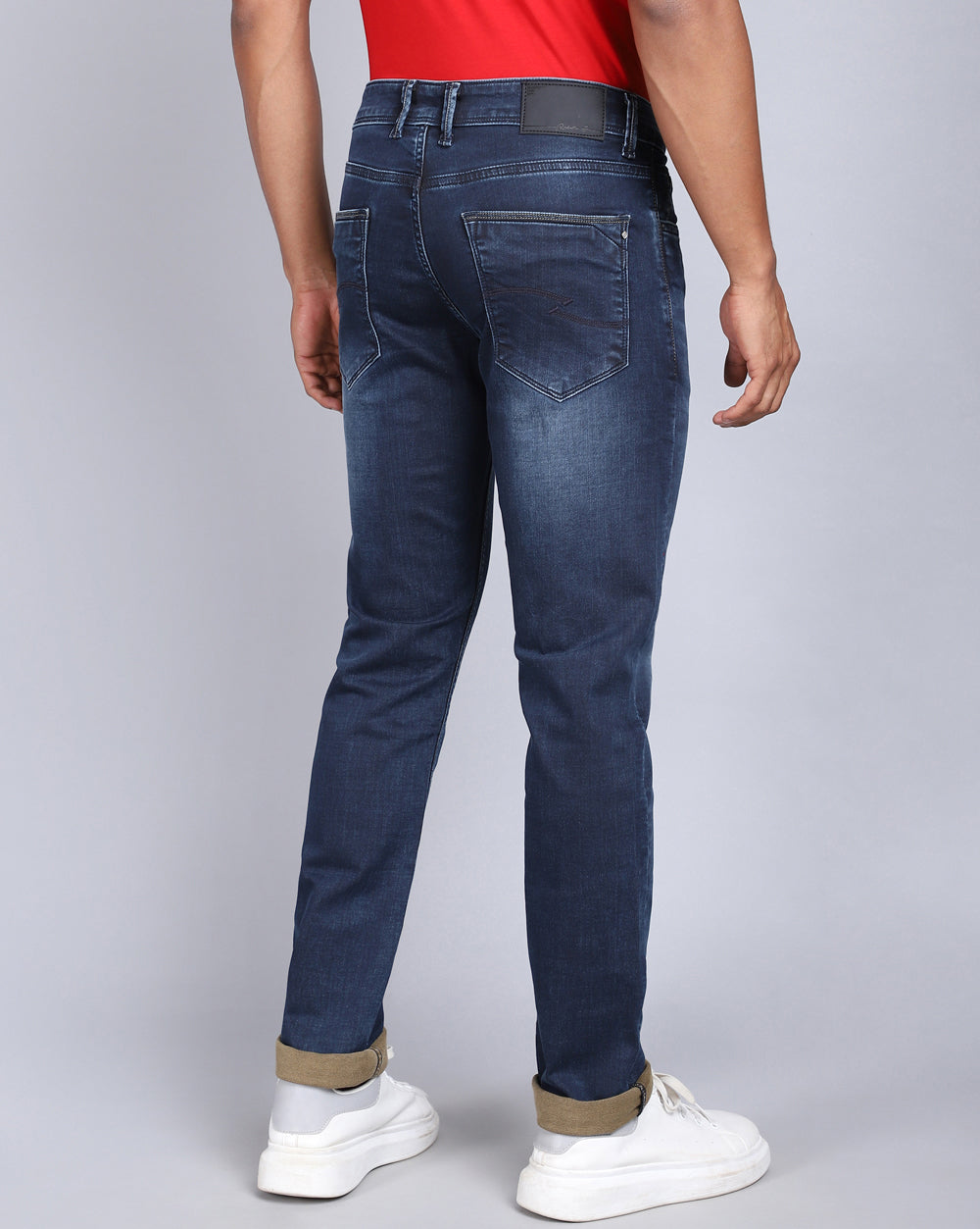 Slim Fit Jeans-Washed Dark Blue
