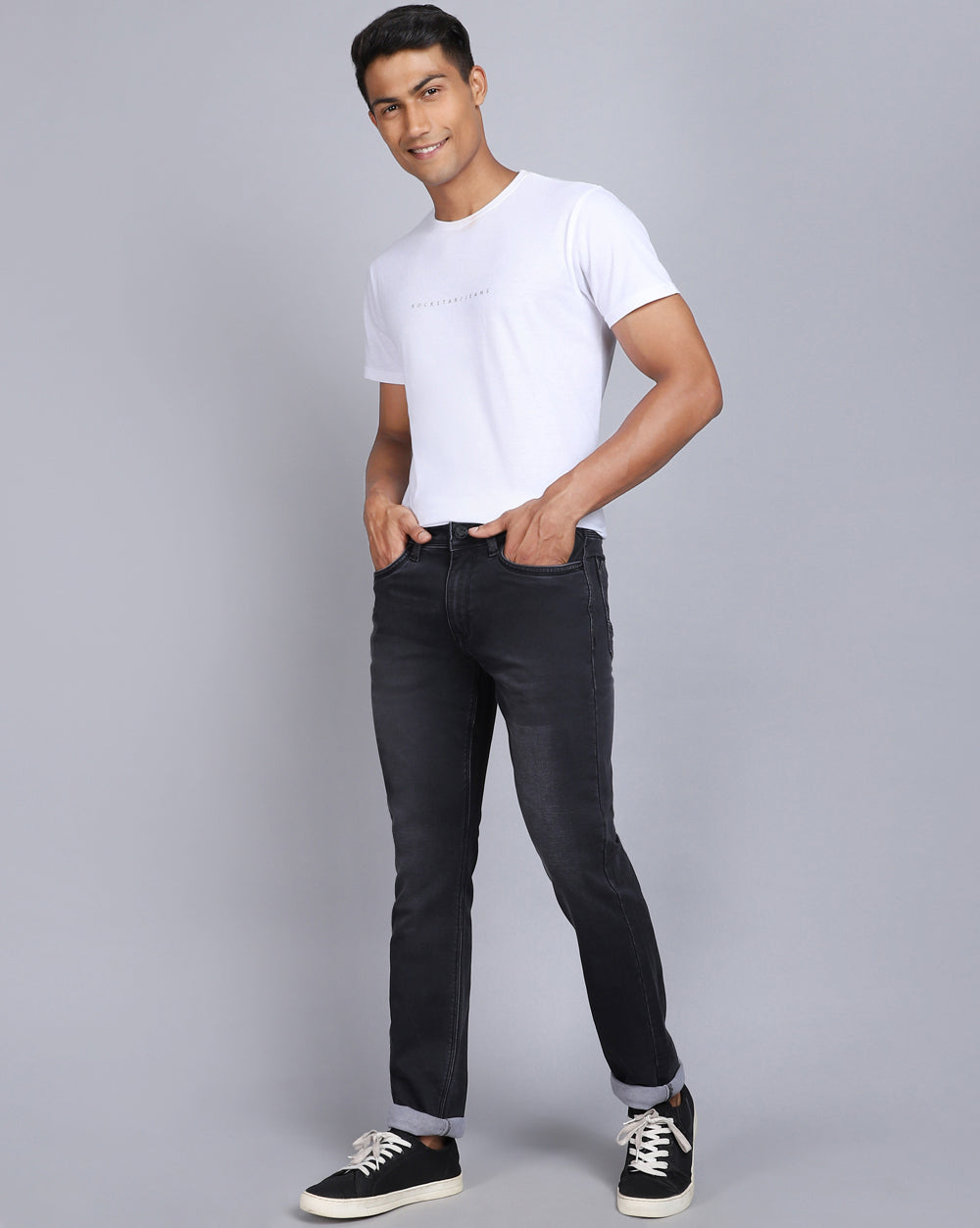 Tailored Fit Jeans-Carbon Black