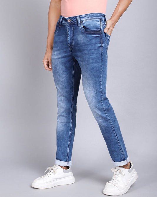 Slim Fit Jeans-Washed Light Blue