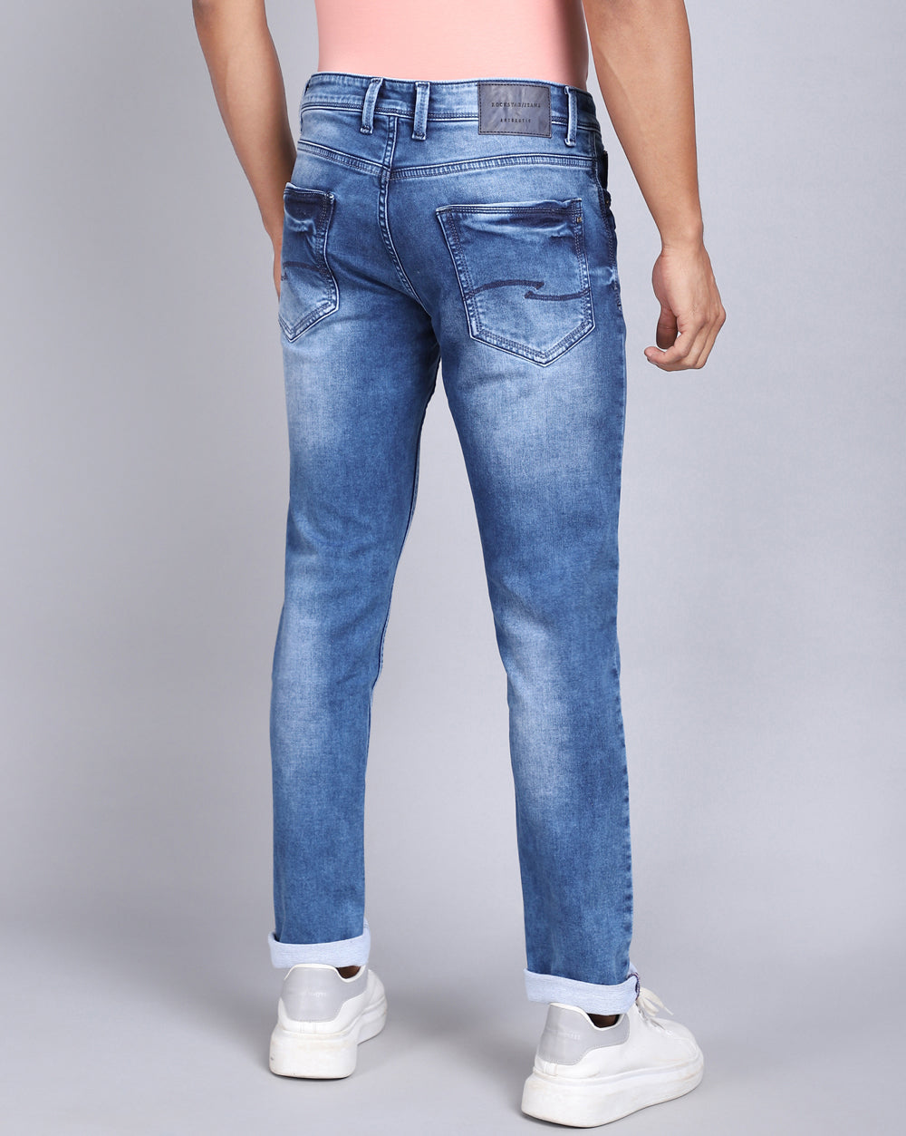 Slim Fit Jeans-Washed Light Blue