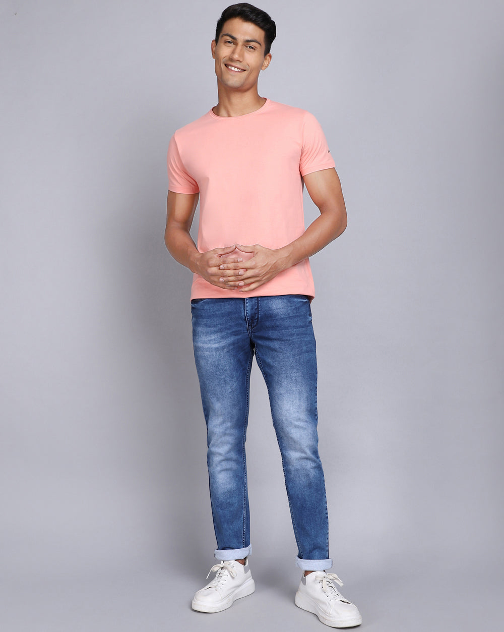 Slim Fit Jeans-Washed Light Blue