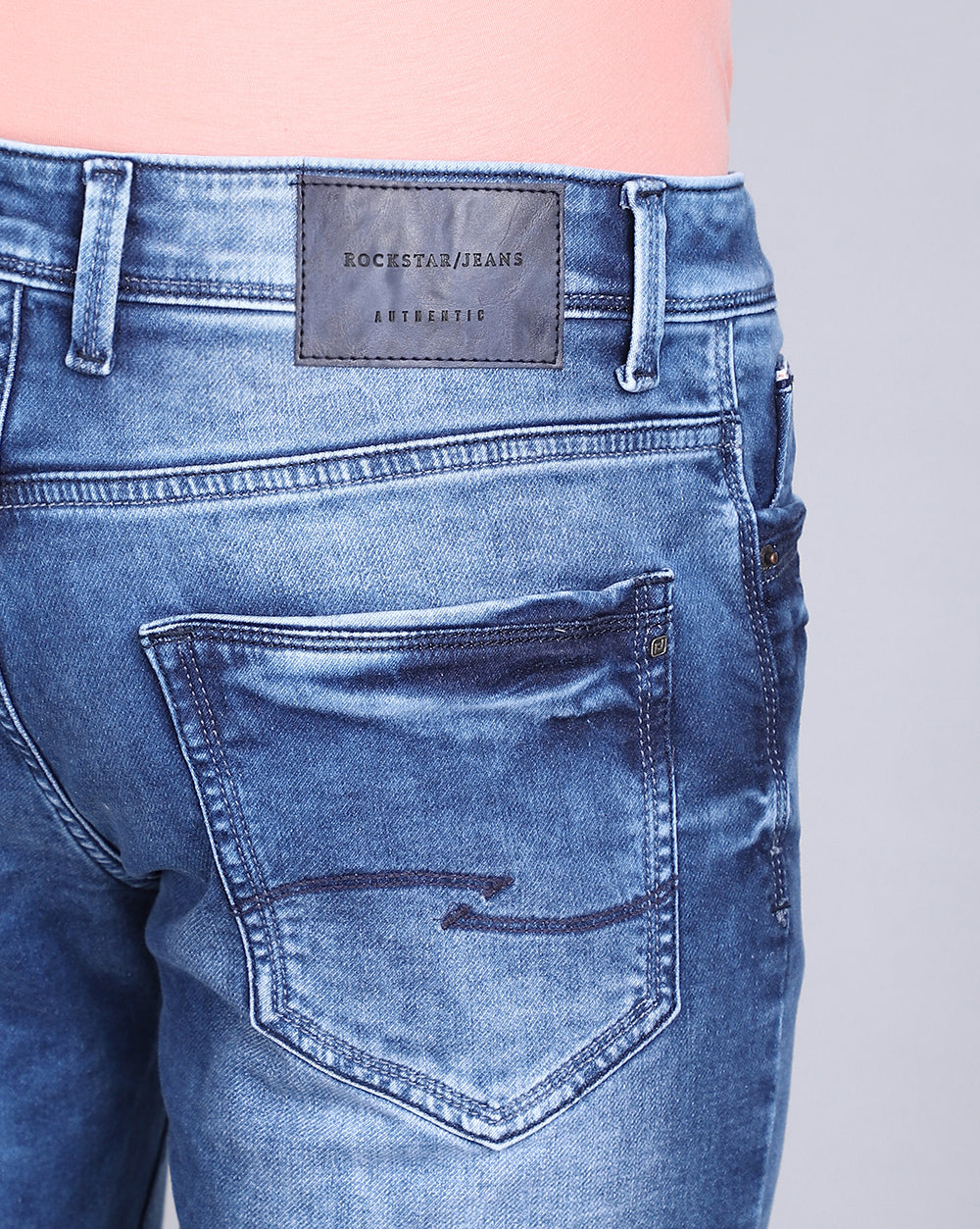 Slim Fit Jeans-Washed Light Blue