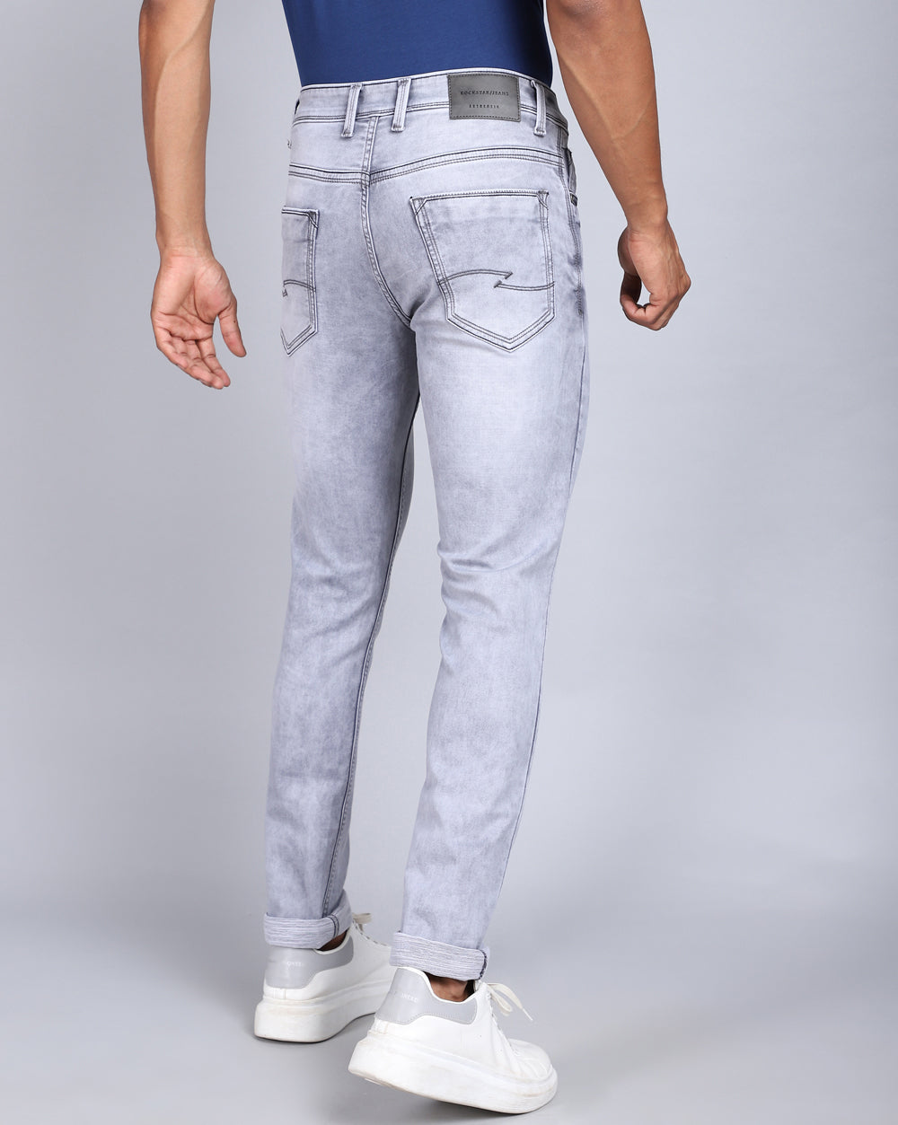 Slim Fit Jeans-Washed Ice Grey