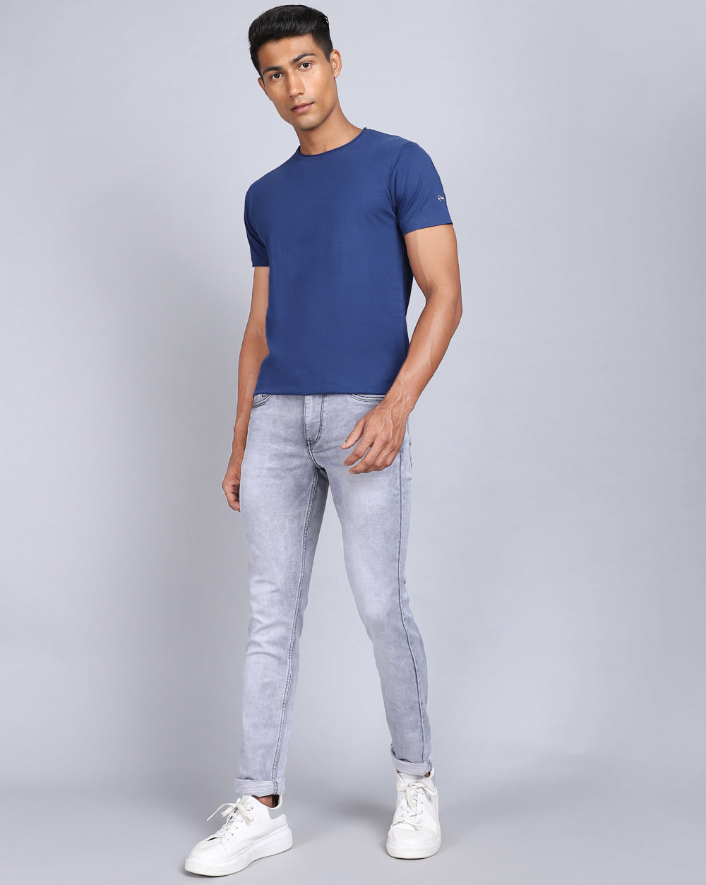 Slim Fit Jeans-Washed Ice Grey