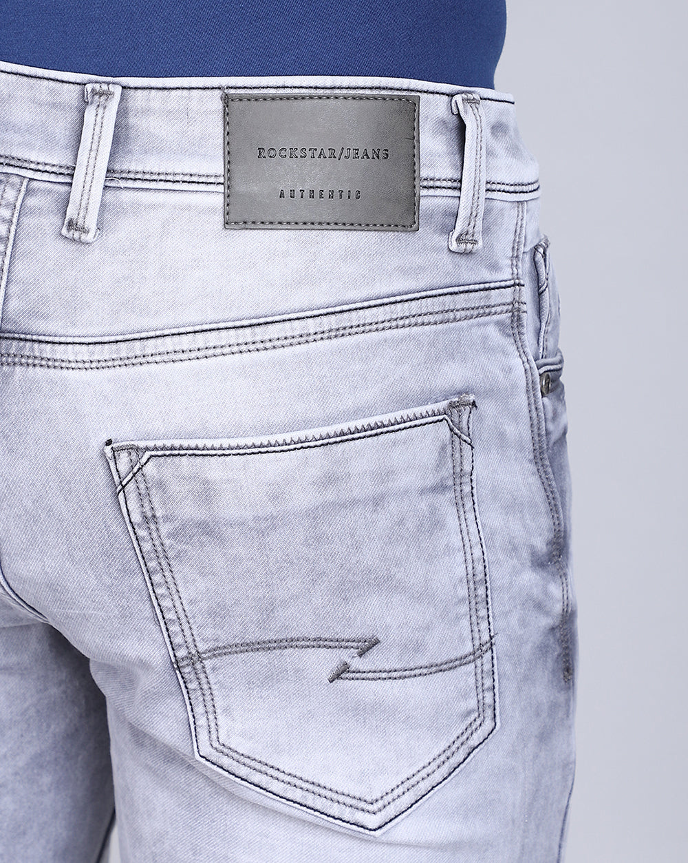 Slim Fit Jeans-Washed Ice Grey