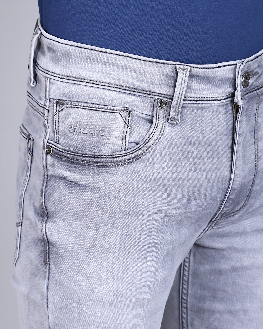 Slim Fit Jeans-Washed Ice Grey
