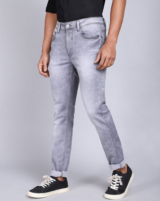 Slim Fit Jeans-Light Grey