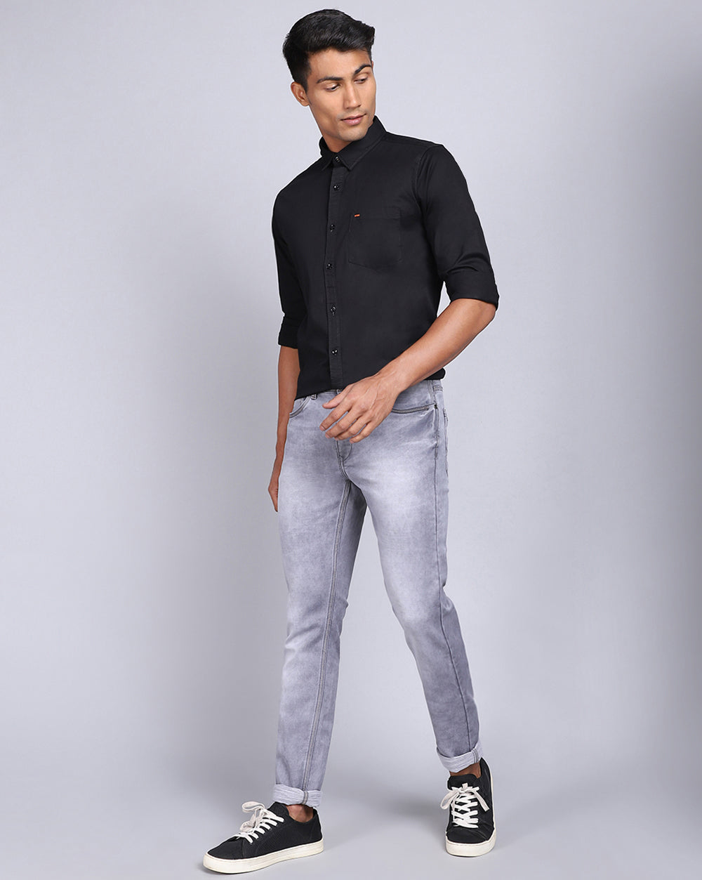 Slim Fit Jeans-Light Grey
