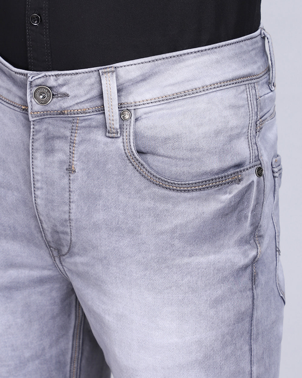Slim Fit Jeans-Light Grey
