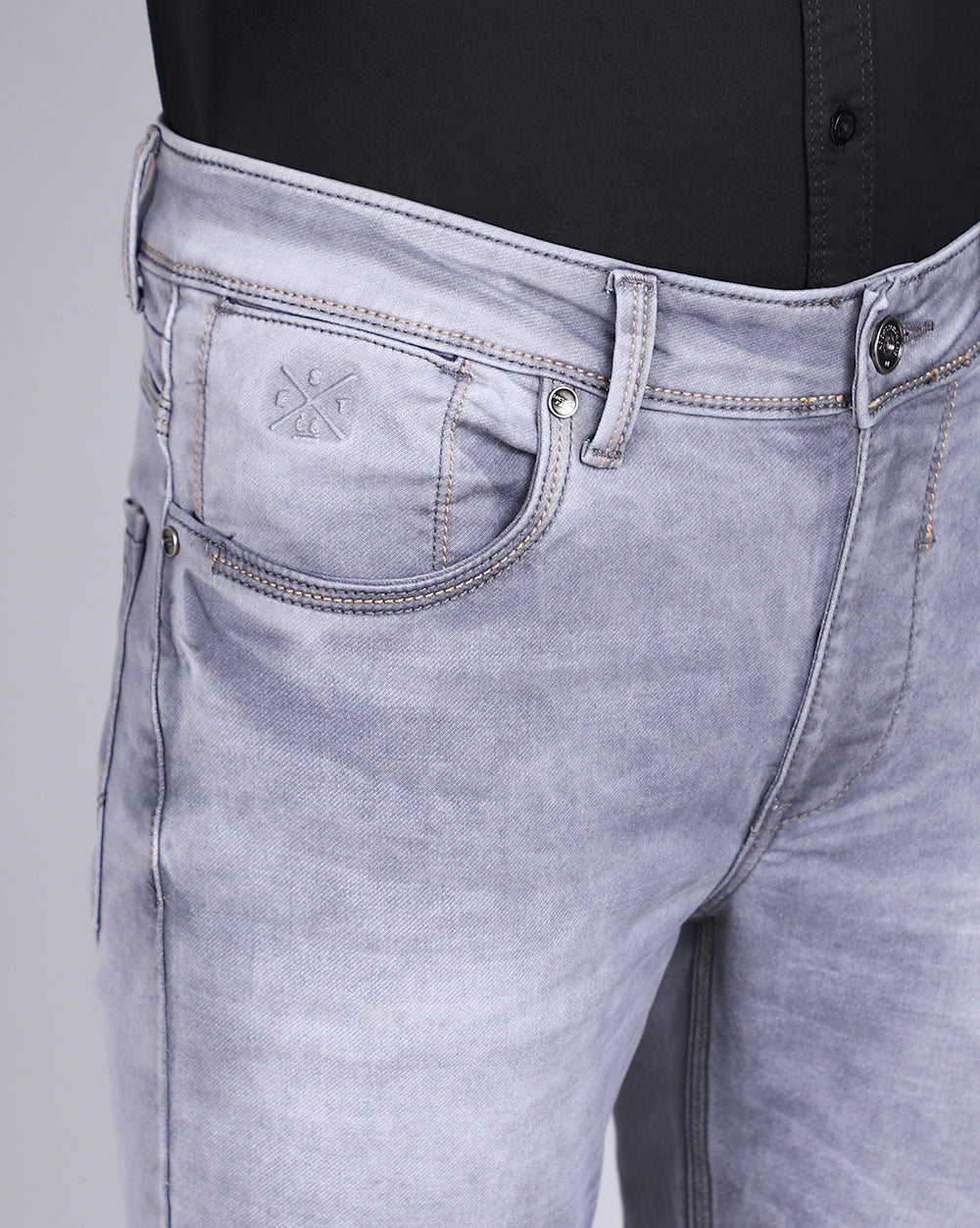 Slim Fit Jeans-Light Grey