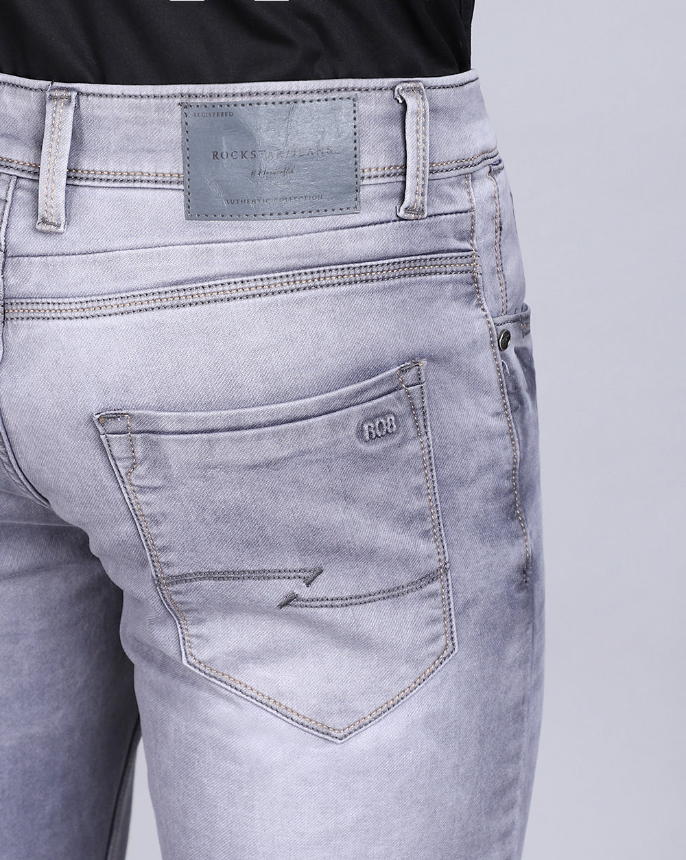 Slim Fit Jeans-Light Grey