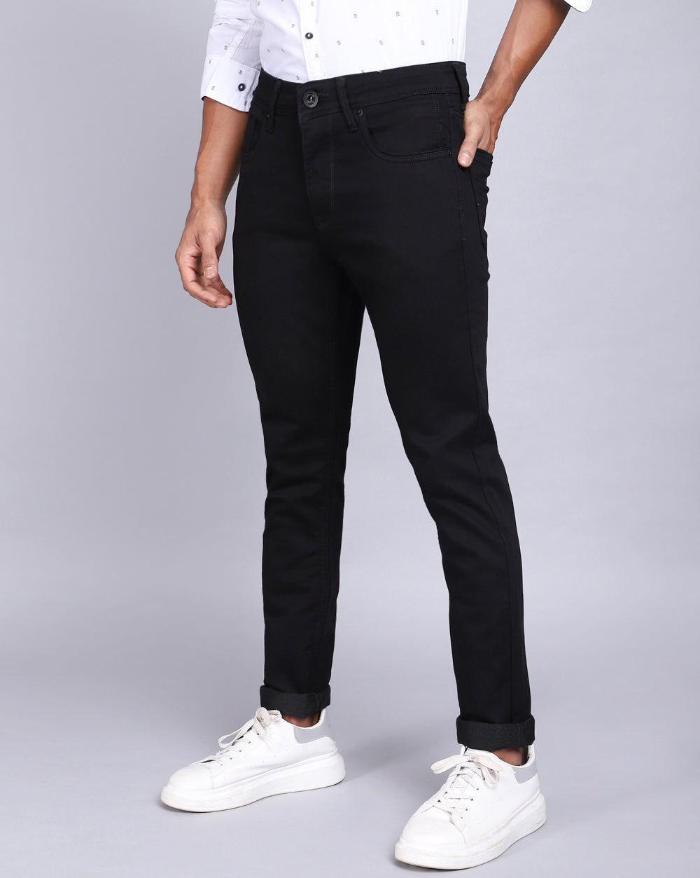 Slim Fit Jeans-Jet Black
