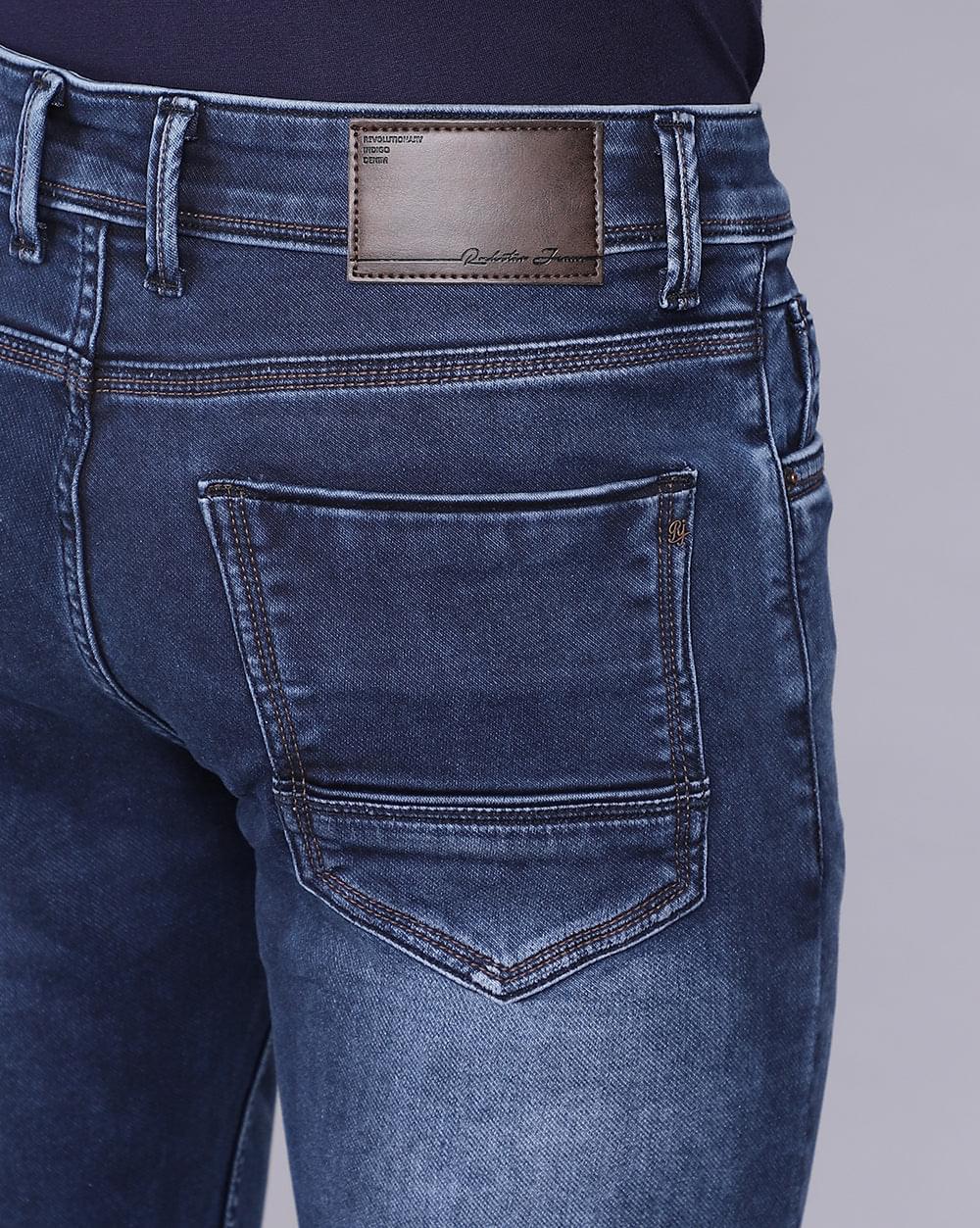 Ankle Fit Jeans-Washed Mid Blue