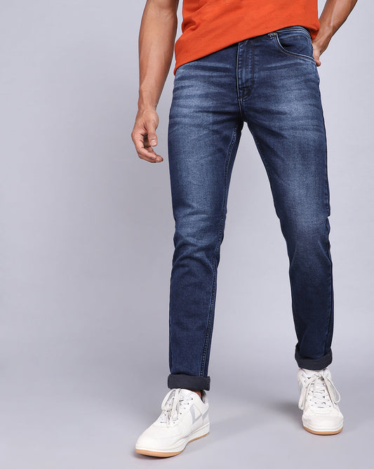Slim Fit Jeans-Mid Blue