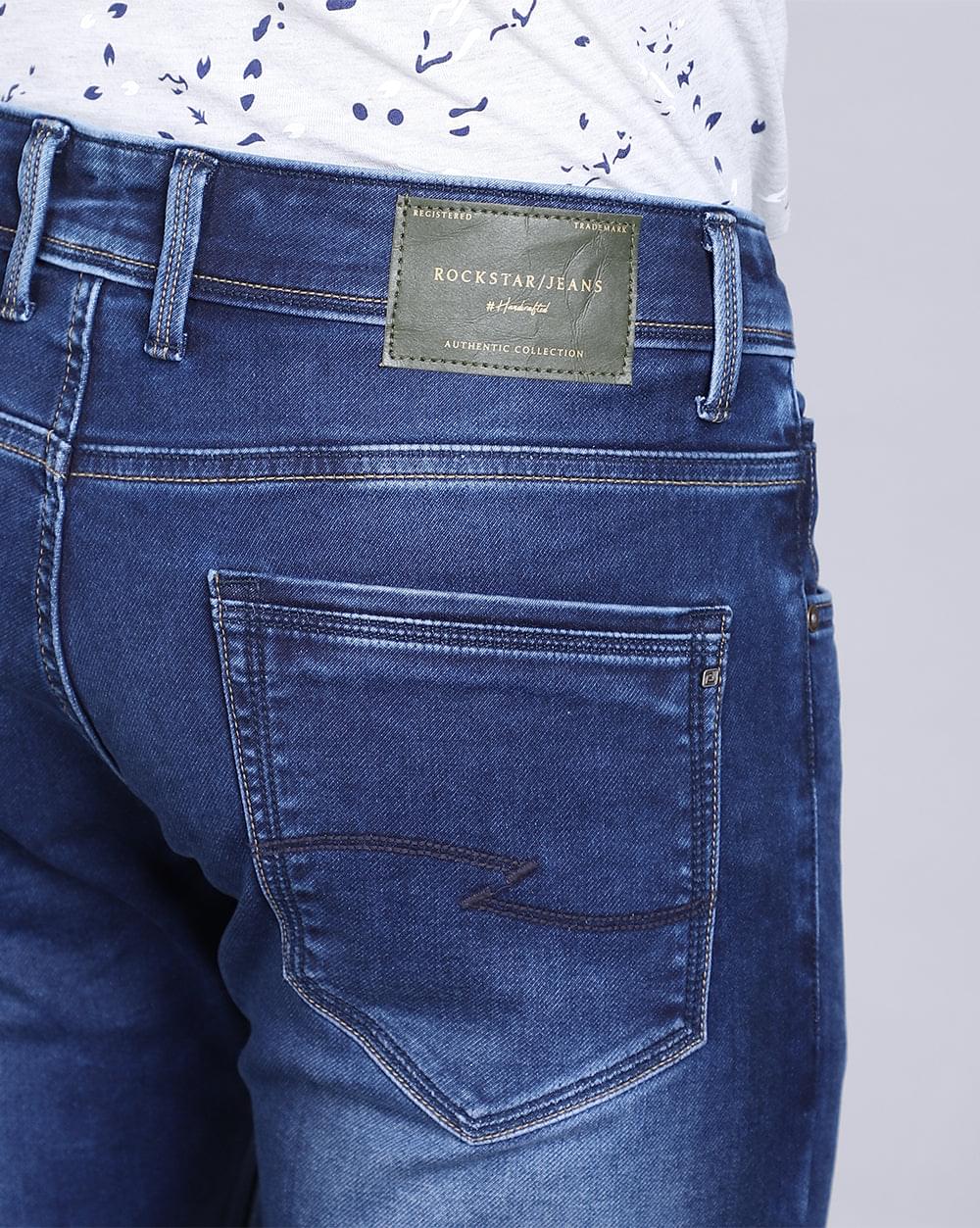 Ankle Fit Jeans-Mid Blue