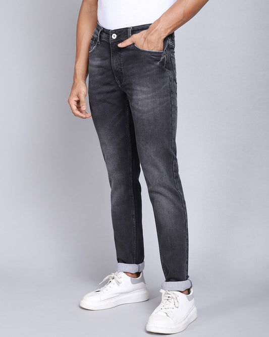 Slim Fit Jeans-Charcoal