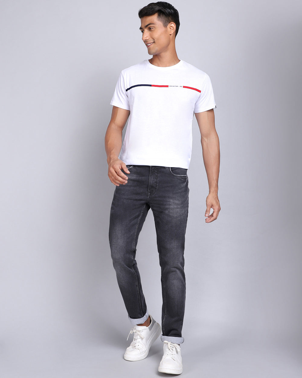 Slim Fit Jeans-Charcoal