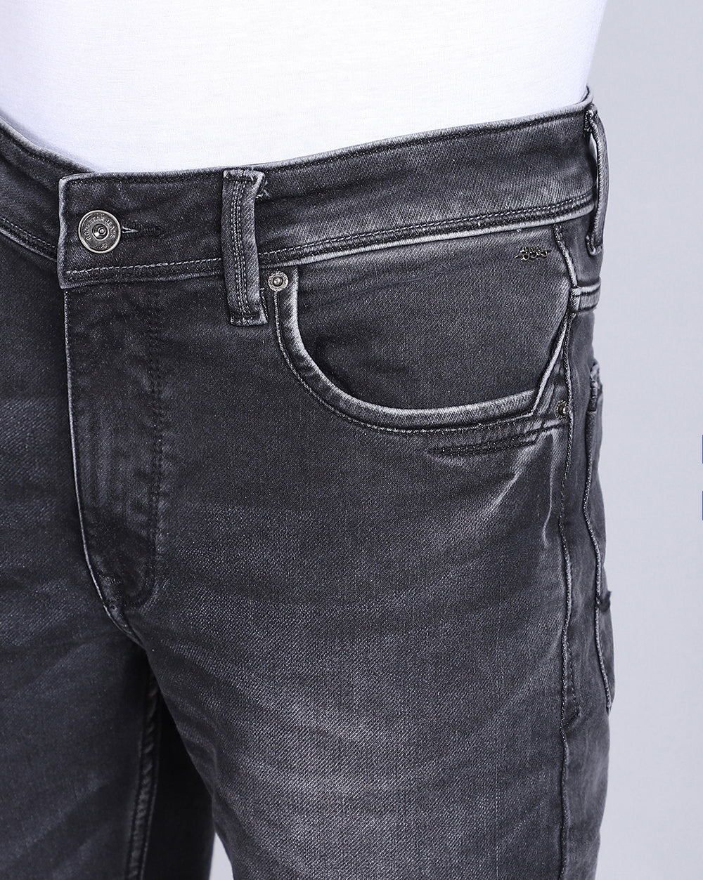 Slim Fit Jeans-Charcoal