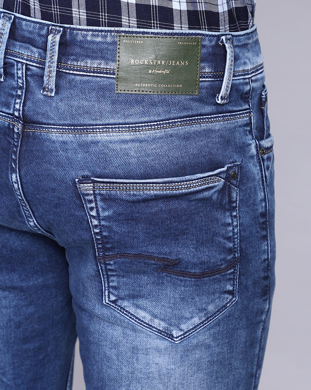Slim Fit Jeans-Washed Mid Blue