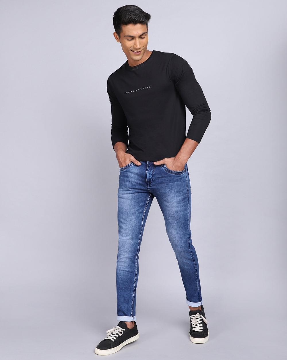 Ankle Fit Jeans-Basic Mid Blue