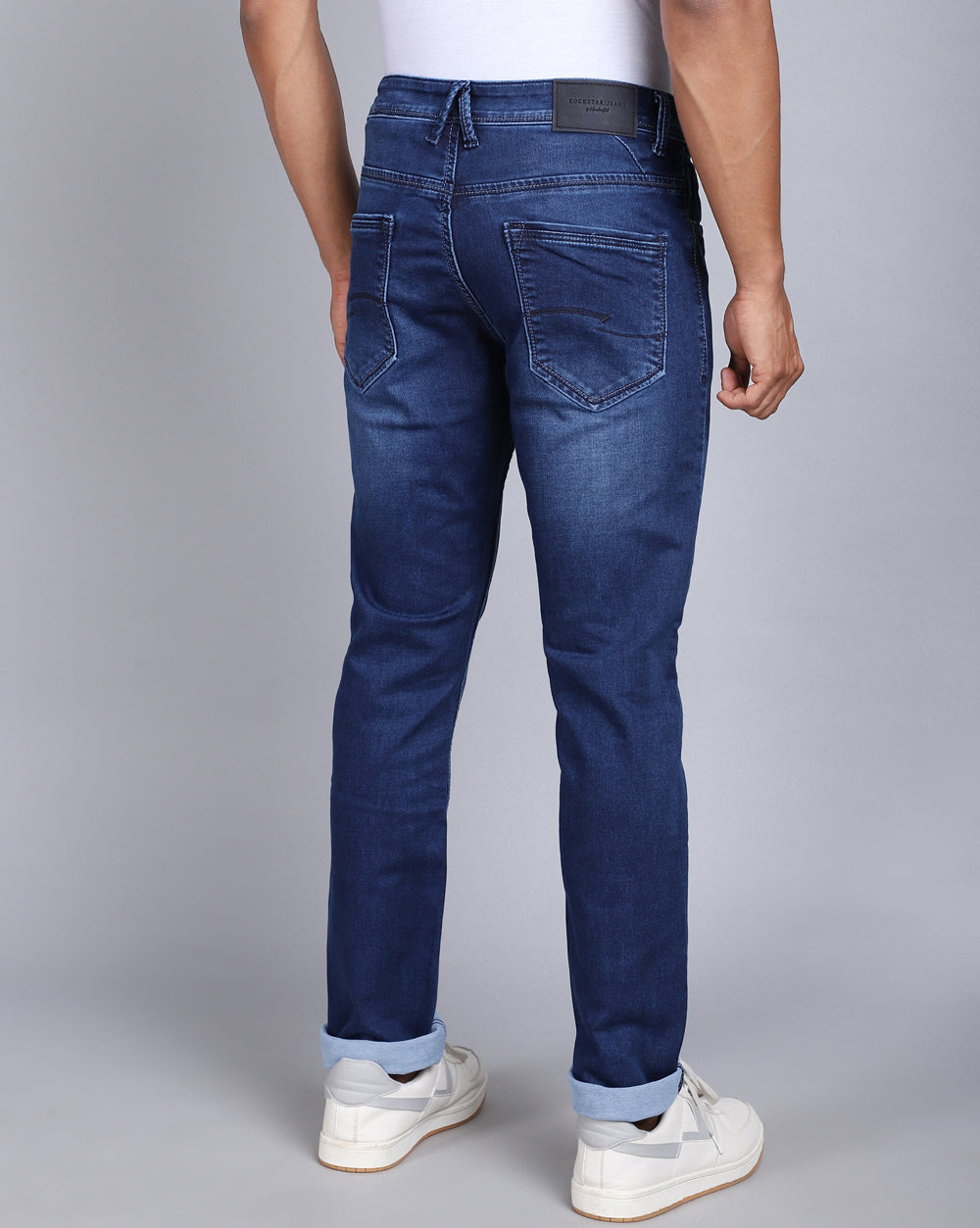 Slim Fit Jeans-Mid Wash Blue
