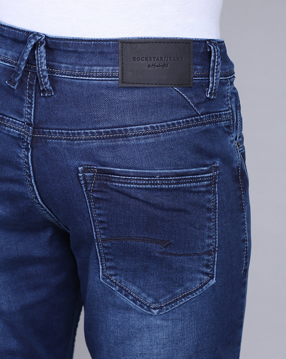 Slim Fit Jeans-Mid Wash Blue